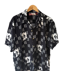 Black Graphic Men's Casual Shirt